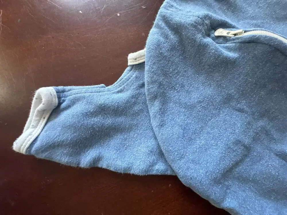 SwaddleDesigns Transitional Swaddle Sack Wearable Blanket Medium Heathered Denim